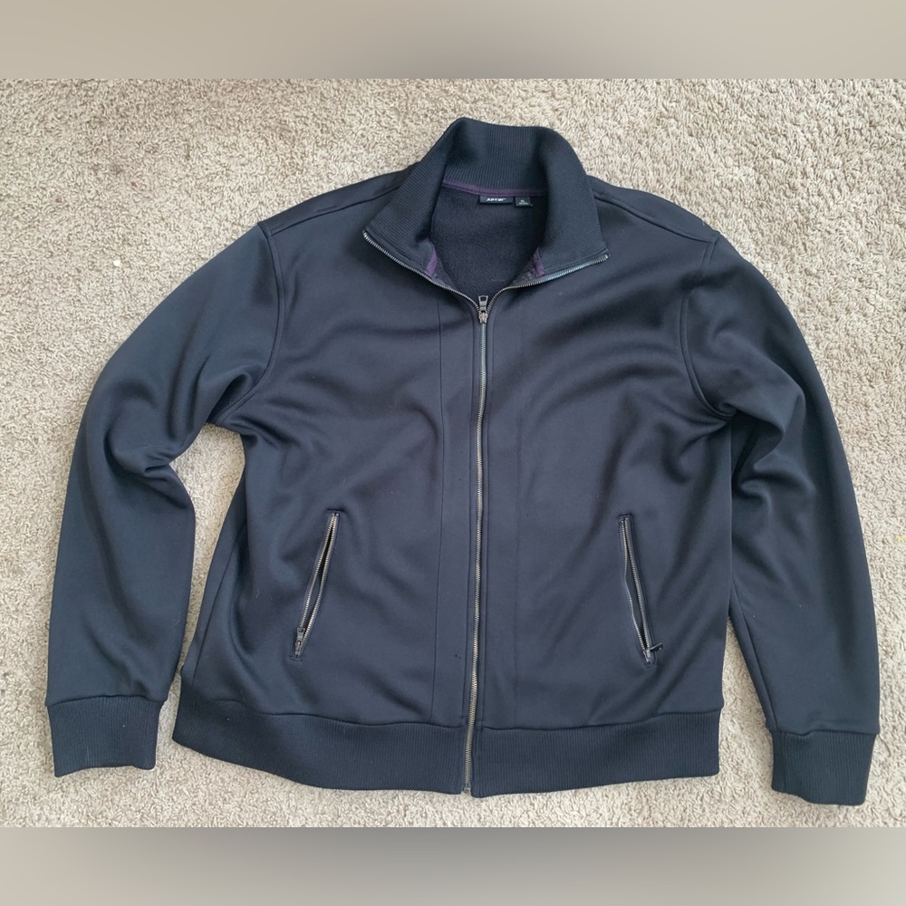 🎀3/$25🎀 Apt. 9 Men’s black dri-fit zip-up jacket, EUC. Size XL